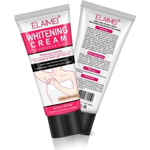 60ml Body Whitening Creams Armpit Whitening Between Legs Knees Private Parts White Skin Beauty Products Body Whiting Cream