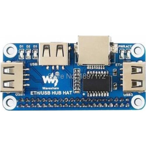 Raspberry pi zero W WH Ethernet J45 USB HUB HAT