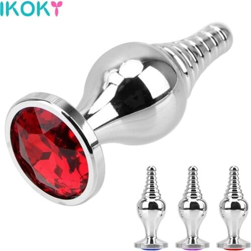 Jewelry Decor Metal Screw Anal Plug Sex Toys for Women Female Anus Dilator Butt Stuffed Couple Tools Erotic Machine Product Shop