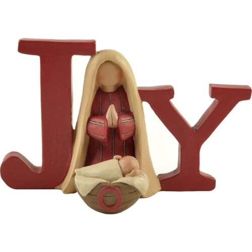 Christmas Manger Nativity Set Pesebre Navidad Virgin Mary and Jesus Sagrada Familia Statue for Home Decor Christmas Gifts