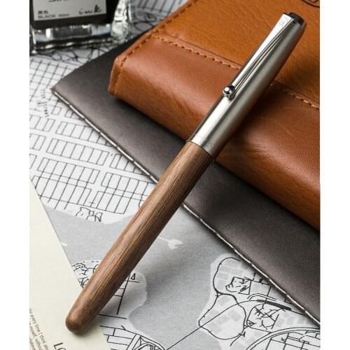 Remastered Classic Wood Fountain Pen 0.38mm Extra Fine Nib Calligraphy Pens Jinhao 51A Stationery Pens
