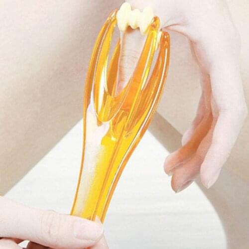 Handheld Portable body hand Foot Finger Massager Dual Roller Joint Relaxing Beauty Nail Health Care Massage Tool