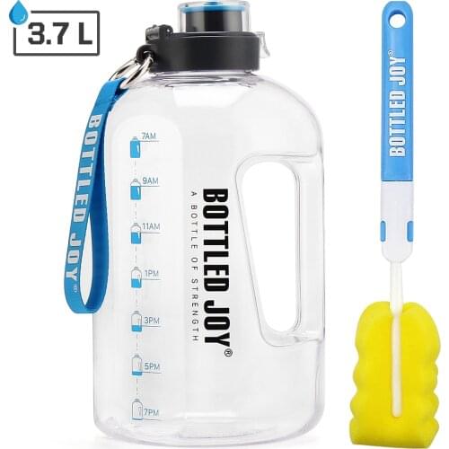 3.7L 2.5L 1.5L Sport Water Bottle Clear Drinking Bottles Large Capacity GYM Jug Cup BPA Free Fitness Sports Kettle with Brush