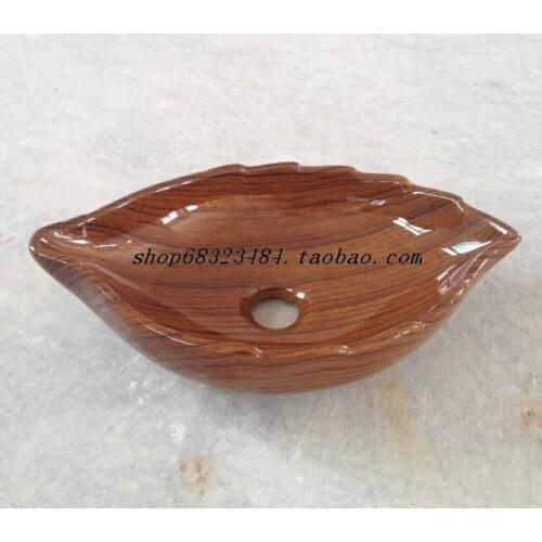 Top-grade wood grain super-bright glaze on top of boutique table basin! Easy-to-clean art basin, washbasin and washbasin