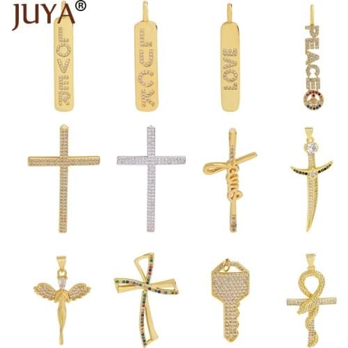 JUYA Jewelry Making Necklace Pendants Cross Charm For Women Jewelry Pendant Hand made Accessories Supplies for Luxurious Jewelry
