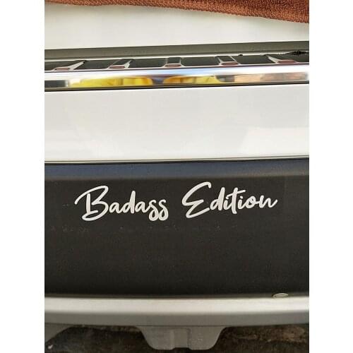 ZTTZDY 15.5CM*2.9CM Funny Vinyl Word Badass Edition Car Sticker Decal Black/Silver ZJ2-0020