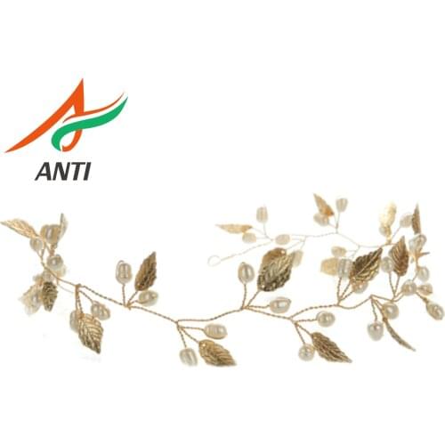 ANTI Delicate Crystal Leaf Bridal Headband Handmade Vine Women Headpiece Wedding Hair Accessories tocado novia gelin