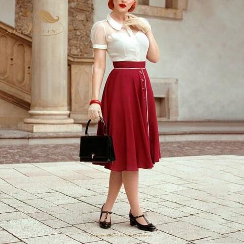 Women Vintage Tops VD1792 Short Sleeve Tulle Patchwork Black Blouses Femme Shirts Women