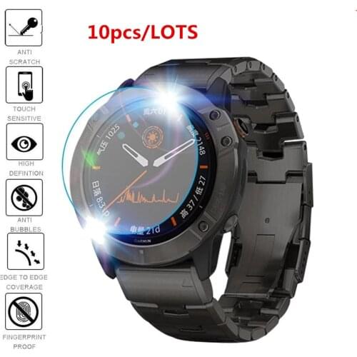 10Pc/Lot For Garmin fenix 6S 6X 6 Pro Tempered Glass 9H 2.5D Premium Screen Protector Film For Garmin fenix 5S 5 Plus SmartWatch