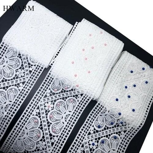 10yard 11.3cm African Lace Fabric Ribbon Diy Wedding Sewing Trim Skirt Clothes Dress Accessories Pillow Curtains Bar Code Craft