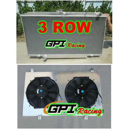 Aluminum Radiator & shrodu & fan for Nissan PATROL Y61 GU 4.2L TD Diesel 1997-2001 MT