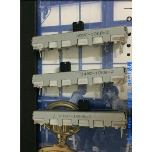 [BELLA] Imported Japanese ALPS 4.5 cm 45MM slide potentiometer 10KBX2 B10K DOUBLE axis length 5MM-10PCS