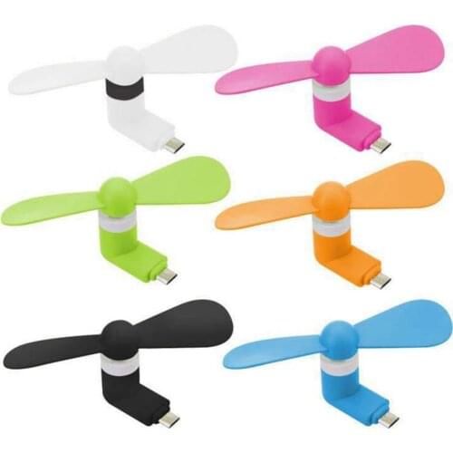 Bluelans Summer Mini Portable Mute OTG Micro USB Mobile Phone Air Cooling Fan for Android