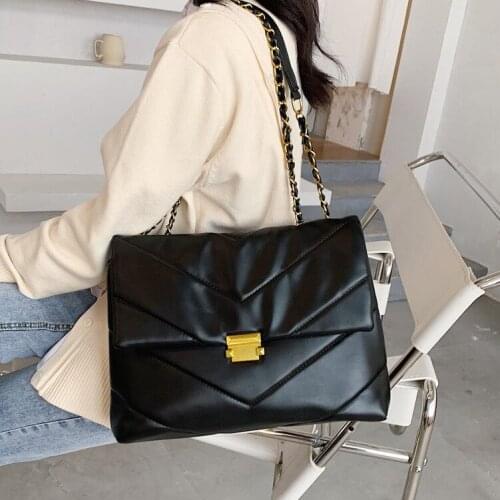 Brand Designer Plaid Quilted Womens Shoulder Bag Fashion Chain Handbag Large Square Crossbody Bag