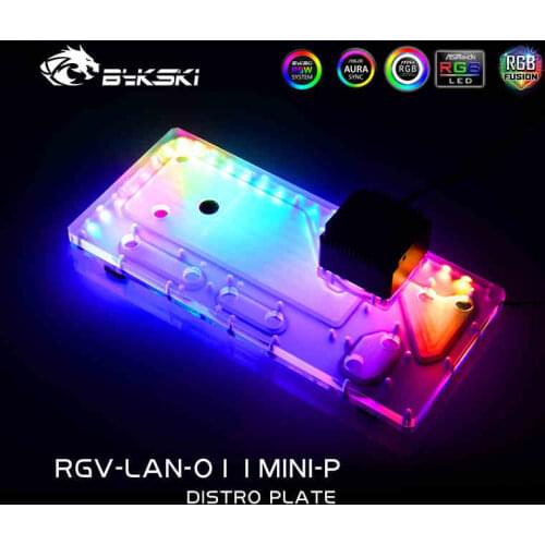 Bykski PC water cooling water way Distro Plate For Lian Li PC-O11 mini Case Waterway Board RGV-LAN-O11MINI-P