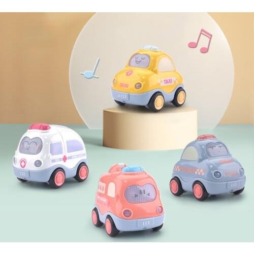 Childrens Toy Car Boy Inertia Car Music Sound and Light 0-3 Years Old Baby Educational Toy Police Car Ambulance Sound Toy