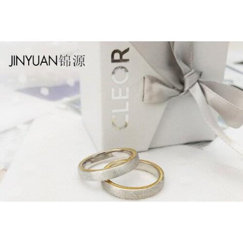 925 Sterling Silver Hairline Finish Love Ring Resizable Lovers' Ring Couple Ring Boyfrid Girlfriend Gift