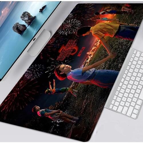 Mousepad Stranger Things TV Alfombrilla Gaming Accessories Non-slip Mouse Pad 60X30 XL Tappetino Mouse Mausepad Tapis De Souris