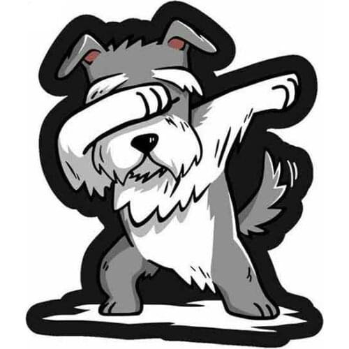 Creative 13cm X 11.3cm for Dabbing Dog Anime Wrap Sticker Creative Stickers Sunscreen Bumper Decoration Custom Printing