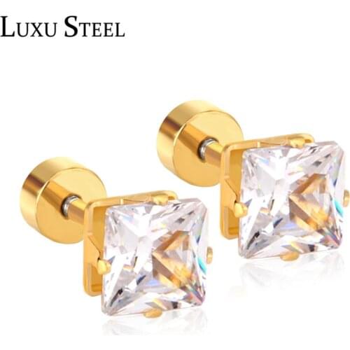 Серьги с камнями LUXUSTEEL China At AliExpress