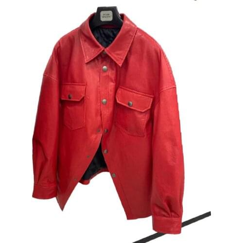 2021 Arrival New Women Coat Spring Imported Vegetable Tanned Sheepskin Jacket Spread Out Under The Fork Diamond Lining