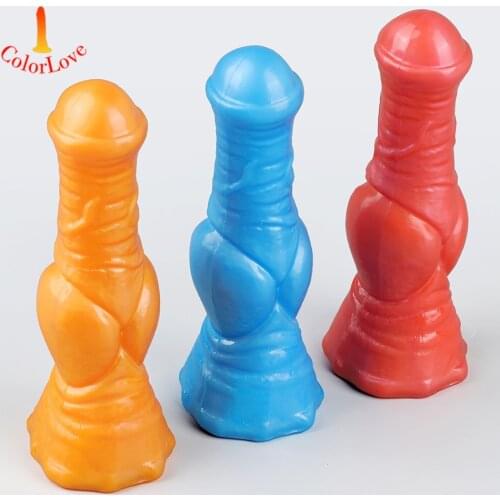 New Wolf Penis Dog Dildo Long Simulation Dildos Anal Plug Female Male Butt Plug Animal Dick Woman Masturbate Erotic Shop