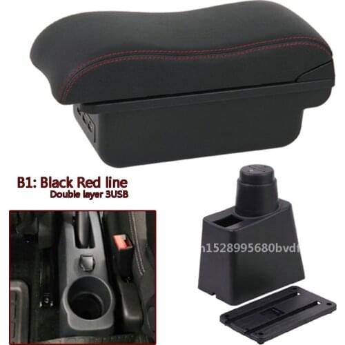 For Renault Logan 2 Armrest Box Logan 2 Universal Car Central Armrest Storage Box cup holder ashtray modification accessories