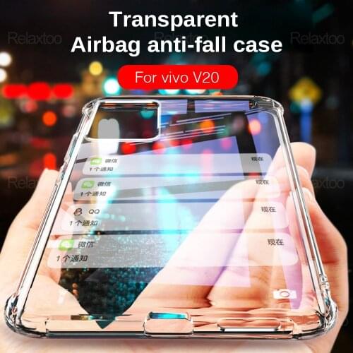 Transparent Airbag Anti-fall Phone Case For vivo v20 SE Pro 5g case Shockproof Ultra Soft Phone Back Cover For vivo v20 Case