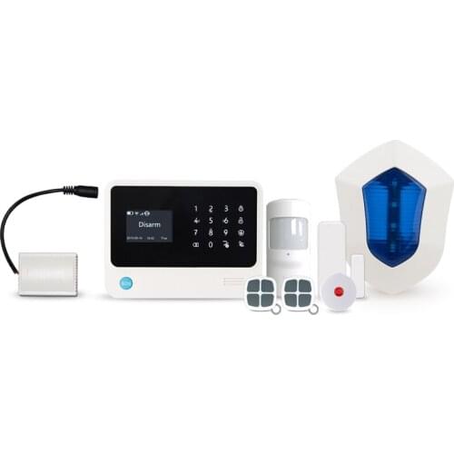 3G GSM Wifi mobile APP control smart home alarm system wireless relay output 3g wifi burglar alarm wireless outdoor siren