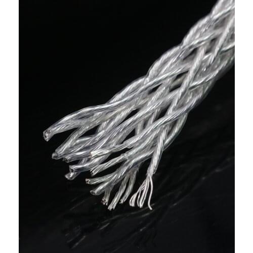 1m ~ 15m XSSH audio YIVO HIFI DIY Hi-end LF-Silver 16 core OFC red pure copper Plated Silver 8mm Speaker Cable Wire Line