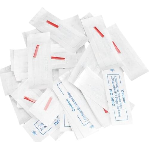 100pcs Disposable Tattoo Needles Permanent Makeup Microblading Blades 12pins