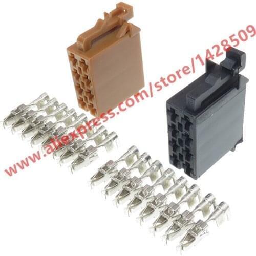 20 Sets 8 Pin Car CD Plug Auto Radio Speaker Plug Audio ISO Cable Socket For VW 962189-1 962191-1