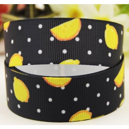22mm 25mm 38mm 75mm Fruit Cartoon pattern printed Grosgrain Ribbon party decoration 10 Yards X-04209
