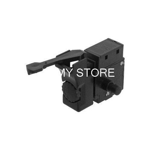 250VAC 6A Lock On Black Case Hand Drill Trigger Switch w Speed Control Knob