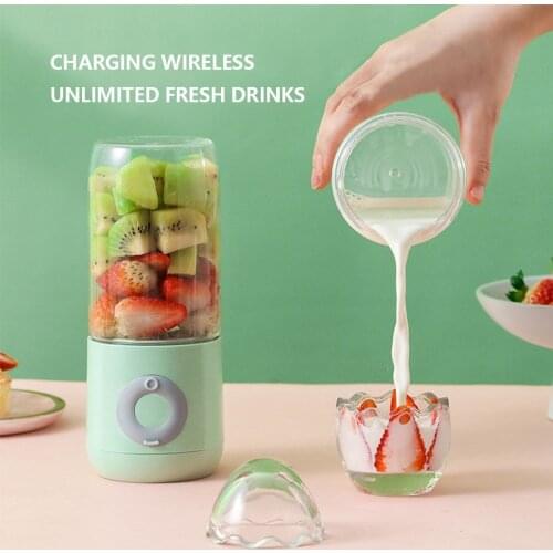 500ML Electric Juicer Portable Smoothie Blender Cup Sixknife Mini Blenders USB Wireless Press Charging Manual Juicers Cup