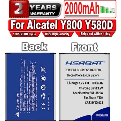 HSABAT 2000mAh CAB23V0000C1 Battery for Alcatel Y800 Y580D