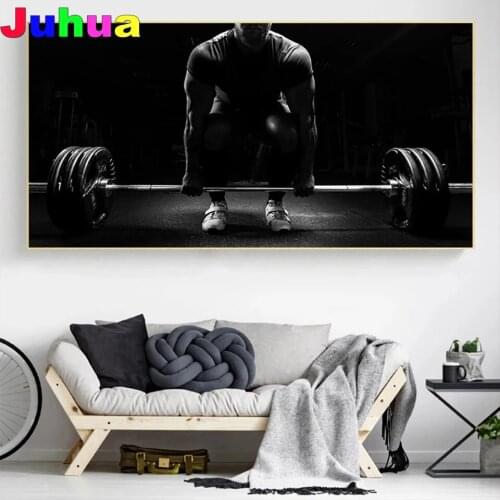 Weight Lifting diy Diamond Painting Full square/Round Drill Bodybuilding Fitness diamond embroidery mosaic art drop shipping