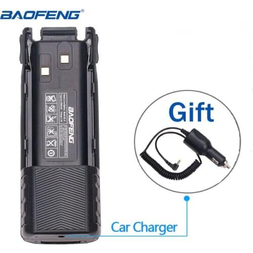 Baofeng UV-82 7.4V 3800mAh High Capacity Battery with Car Charger Cable For BaoFeng UV-82 Plus UV-82HP Walkie Talkie Radio