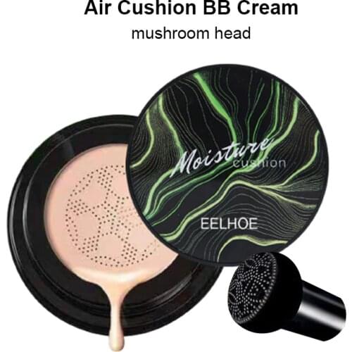 BB Air Cushion Foundation Mushroom Head CC Cream Concealer Moisturizing BB Cream Waterproof Brighten Face Base Tone TSLM1