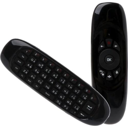 Russian English C120 Fly Air Mouse 2.4G Mini Wireless Keyboard Rechargeable Remote Control for PC TV Box G32B