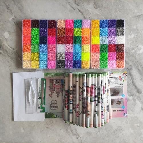 2.6mm beads 24/72box Packing Hama Beads Education Toys Iron Handmaking Perler Fuse Mini Beads Tool Kit for DIY Toys for Girls