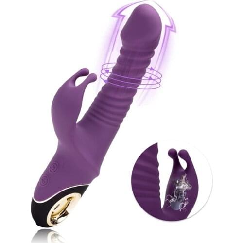 Rotating Rabbit Vibrator G Spot Dildo Vibrator for Women with 5 Strong 360 Rotating Vibration Modes,Clitoral Vibrator Sex Toys