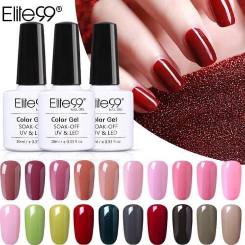Elite99 Nude Gel Polish Nail Art Set For Manicure Hybrid Pink Nails Color Vernis Semi Permanent UV Gel Nail Varnish