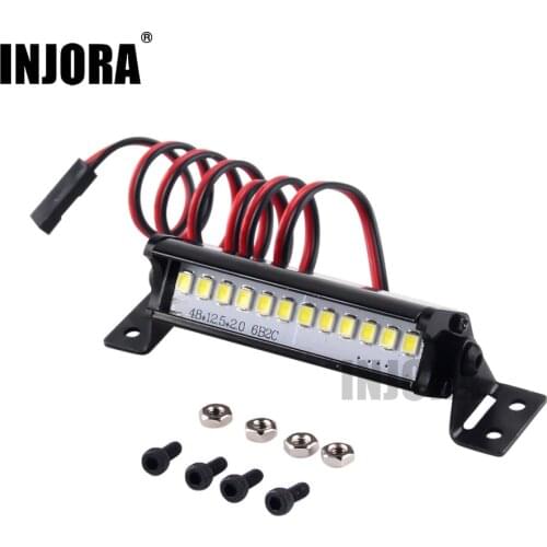 INJORA 55MM Super Bright 12LED Lights Bar for 1/10 RC Crawler Car Axial SCX10 90046 D90 Upgrade Parts