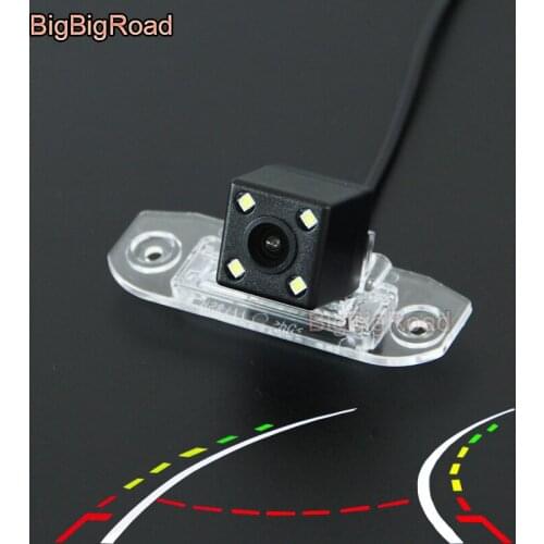 BigBigRoad For Volvo C70 C 70 V70 V 70 S60 S60L S80L S40 2009-2015 Car Intelligent Dynamic Trajectory Tracks Rear View Camera