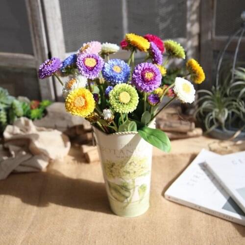Artificial flowers can be round chrysanthemum home decoration wedding props European pastoral