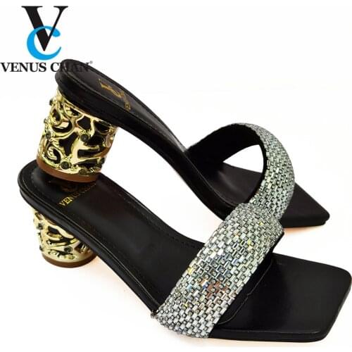 Italian Women Wedding Shoes Decorated with Rhinestone Nigerian Women Wedding High Heels Women Lady Pumps Wedding Shoes