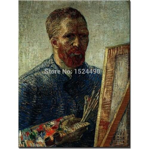 Mintura Handpainted Copy Self-portraits By Vincent Van Gogh Famous Oil Painting Wall Art Picture For Living Room Home Decoration