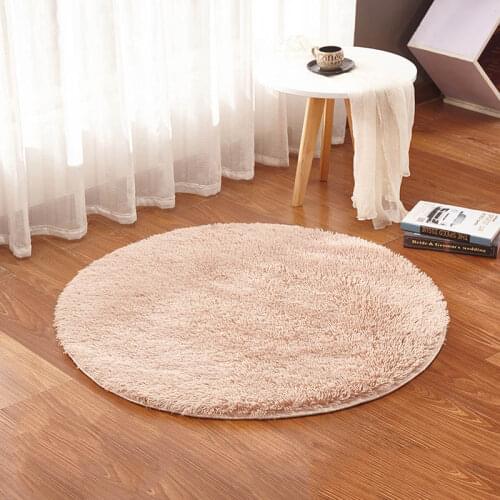Round Carpet For Living Room Home Warm Plush Floor Rugs fluffy Mats Kids Room Living Room Mats Yoga Silky Faux Fur Area Rug