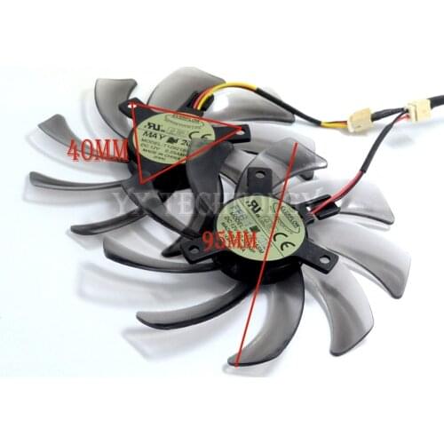 Computer PC Graphics Card Cooler Fans EVERFLOW T129215sm 95mm DC 12V 0.25A For VGA Video Card Gigabyte R667D3 R777OC R9 270